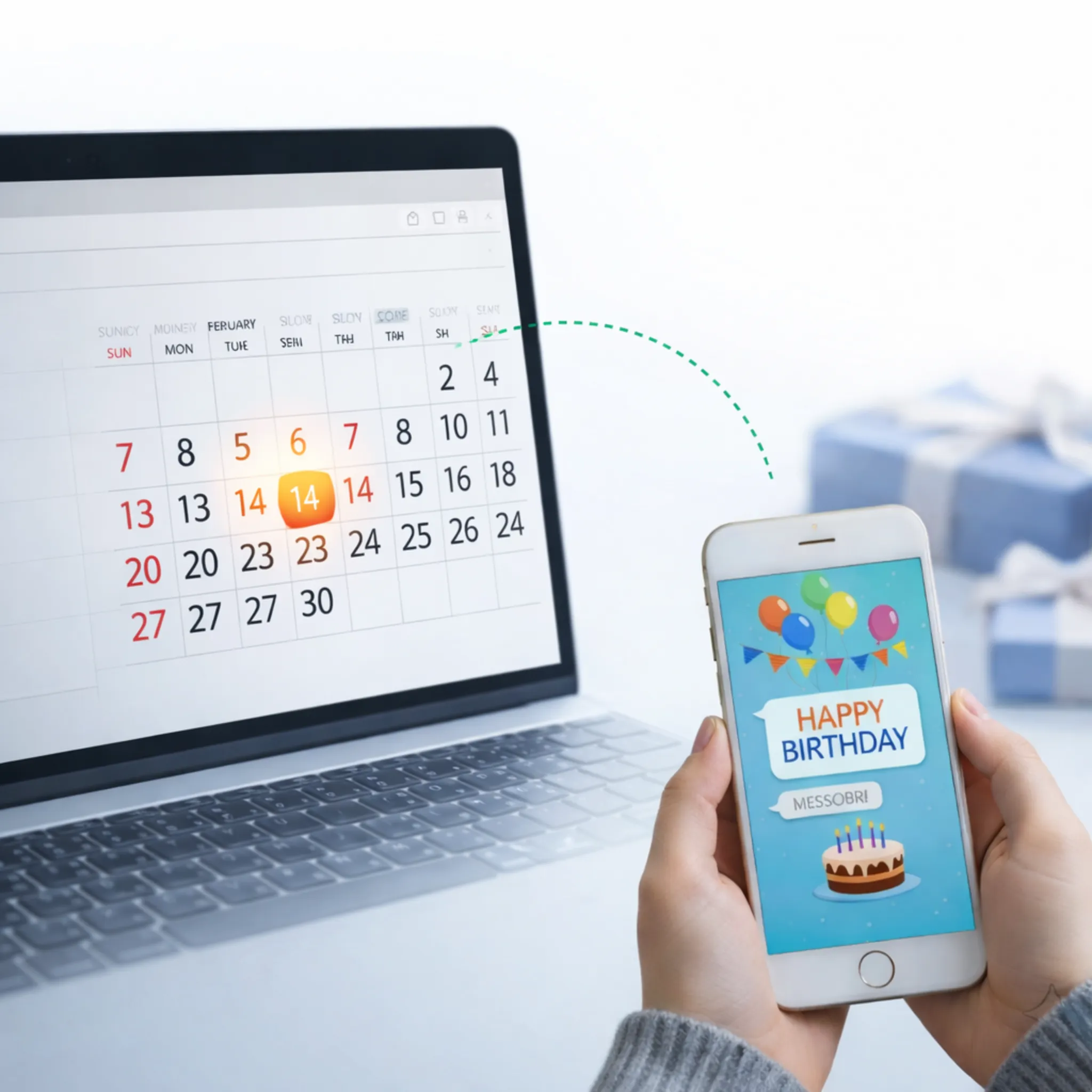 スマートフォンに届く個別メッセージ